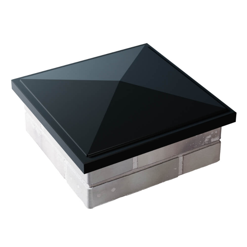 Колпак Zking БонаМоно Черный на столб 1.5х1.5 кирпича (385х385, 400х400мм) в Белой Калитве фото