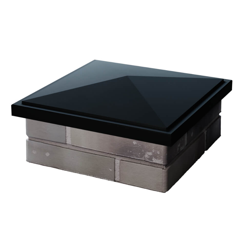 Колпак Zking БонаМоно Черный на столб 1.5х1.5 кирпича (385х385, 400х400мм) в Белой Калитве фото