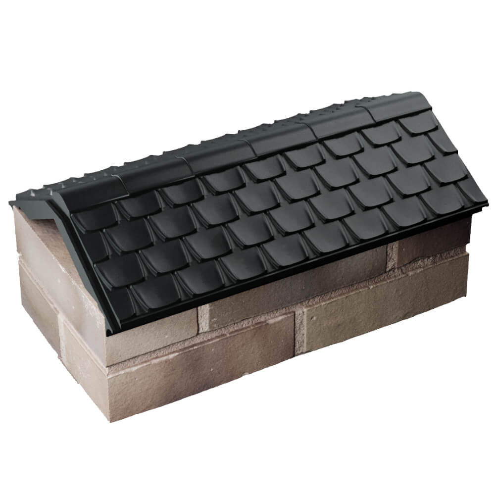 Парапет Zking Эльбрус Черный с посадкой на 1 кирпич (255мм) в Белой Калитве фото