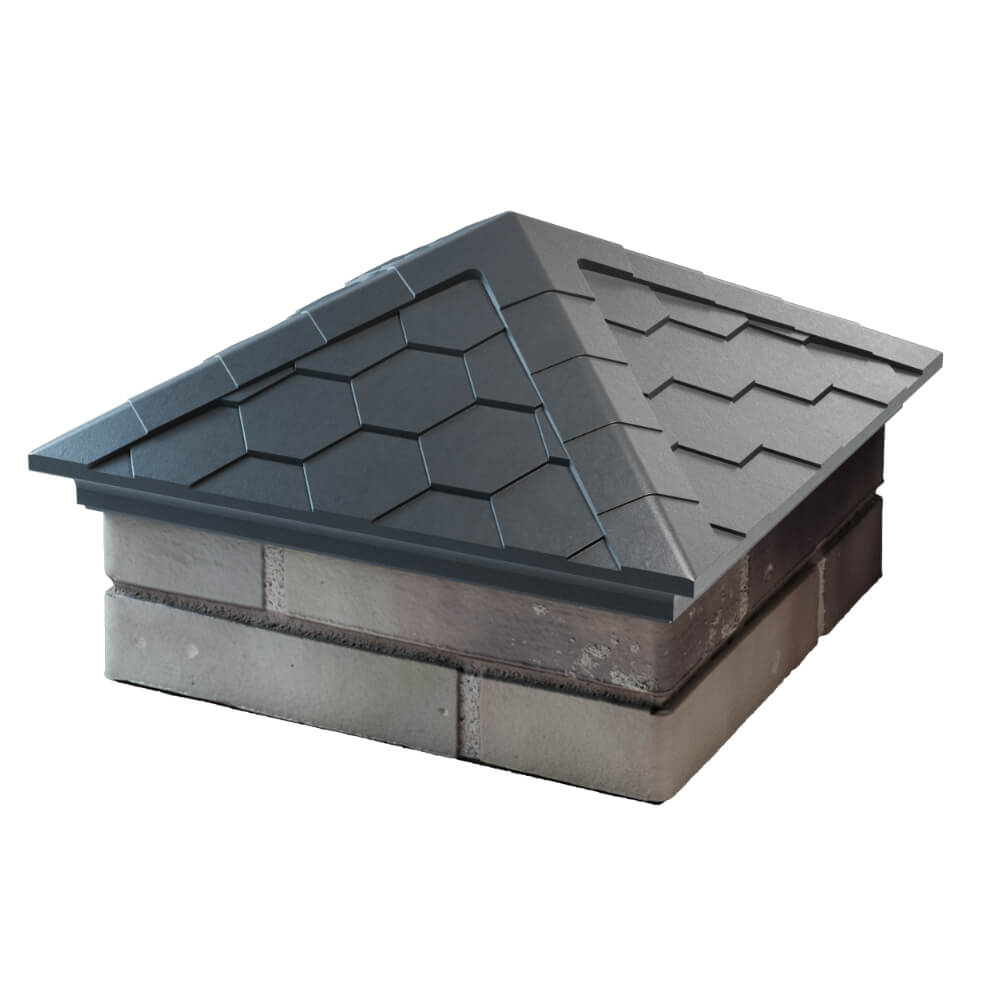 Колпак Zking Эверест Серый на столб 1.5х1.5 кирпича (390х390мм) в Белой Калитве фото