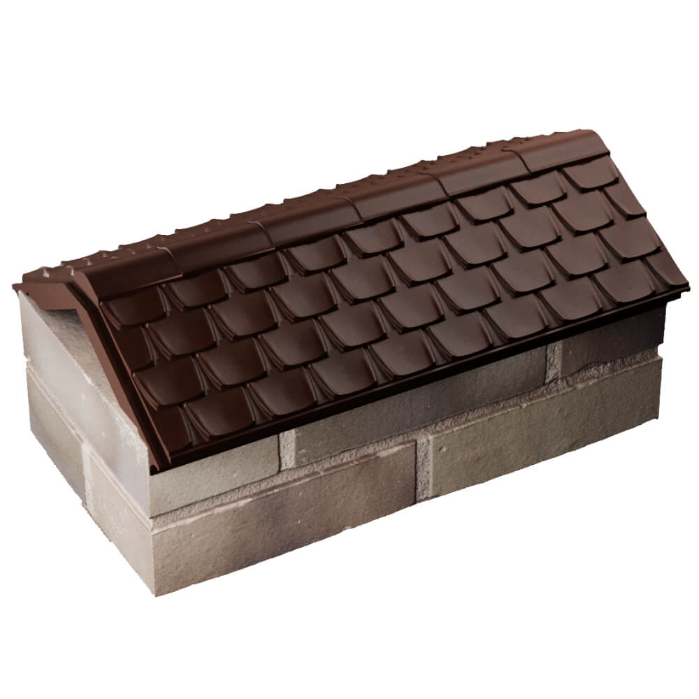 Парапет Zking Эльбрус Коричневый с посадкой на 1 кирпич (255мм) в Белой Калитве фото