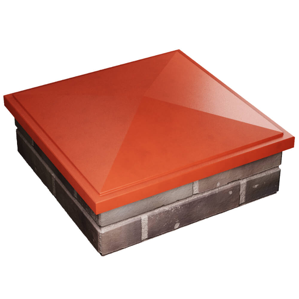 Колпак Zking БонаМоно Красный на столб 2х2 кирпича (515х515, 530х530мм) в Белой Калитве фото