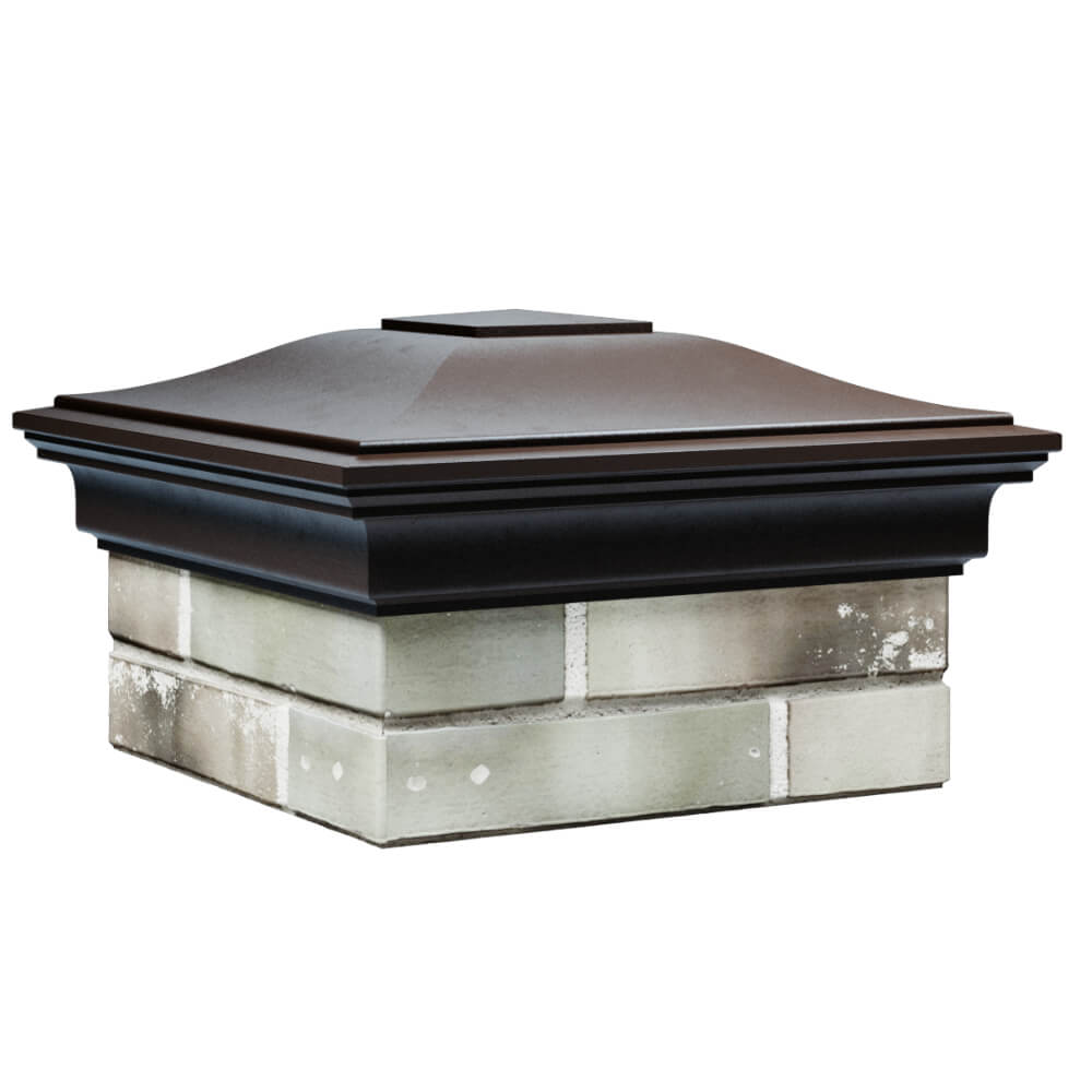 Колпак Zking Монблан Коричневый на столб 1.5х1.5 кирпича (385х385мм) в Белой Калитве фото