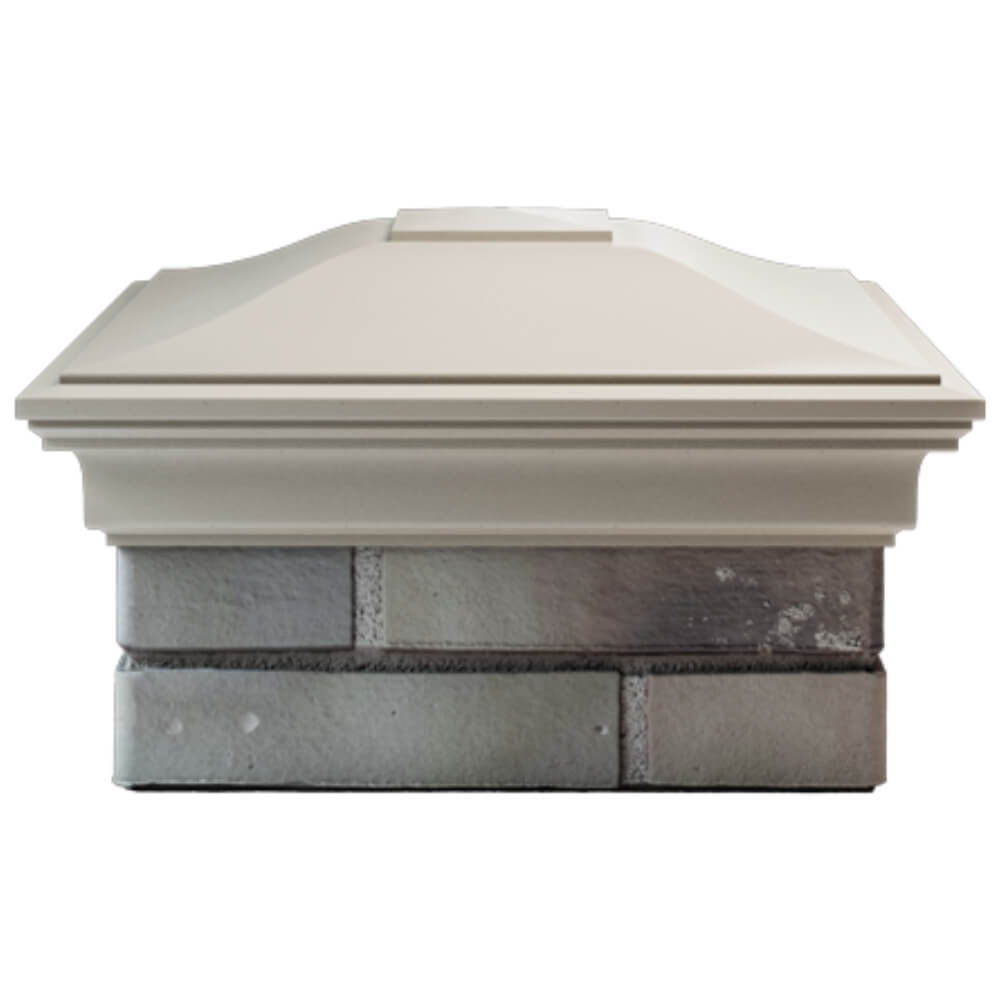 Колпак Zking Монблан Бежевый на столб 1.5х1.5 кирпича (385х385мм) Белая Калитва фото