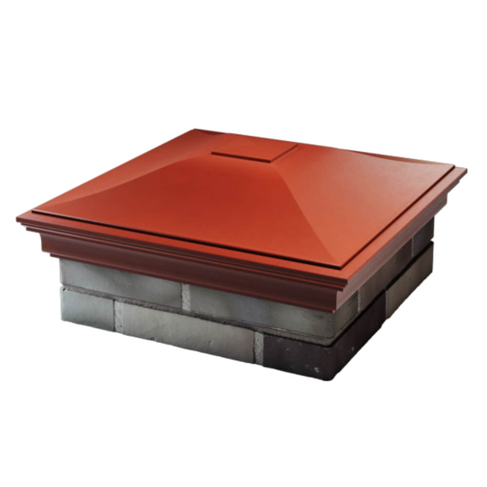 Колпак Zking Монблан Красный на столб 2х2 кирпича (515х515мм) в Белой Калитве фото