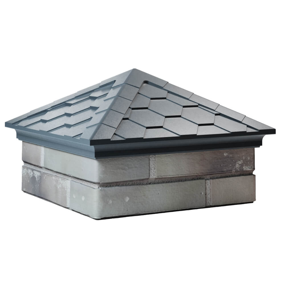 Колпак Zking Эверест Серый на столб 1.5х1.5 кирпича (390х390мм) в Белой Калитве фото