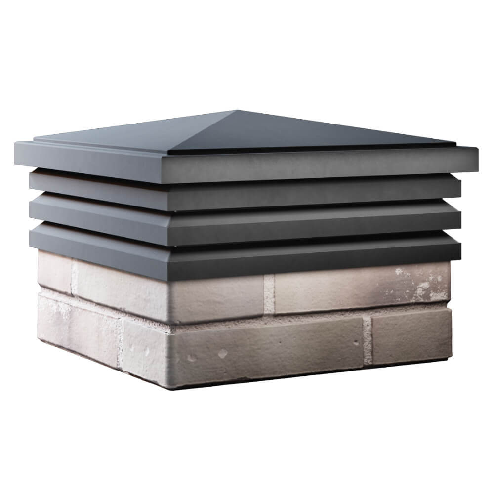 Колпак Zking Бона ХайТек Серый на столб 1.5х1.5 кирпича (385х385мм) в Белой Калитве фото