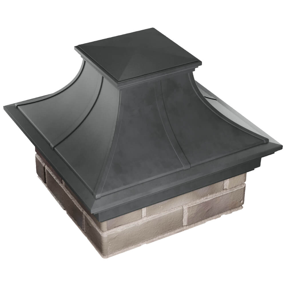 Колпак Zking Монблан Премиум Серый на столб 1.5х1.5 кирпича (385х385мм) в Белой Калитве фото