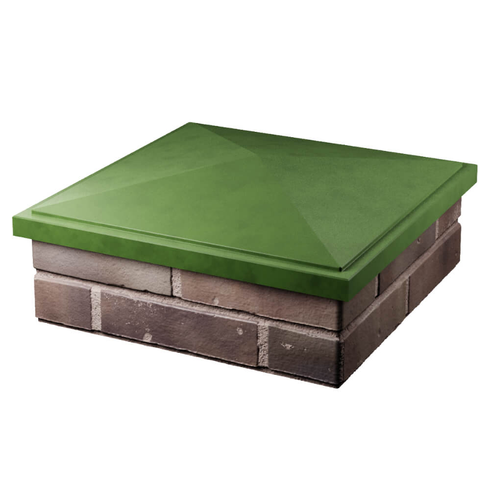 Колпак Zking БонаМоно Зеленый на столб 2х2 кирпича (515х515, 530х530мм) в Белой Калитве фото