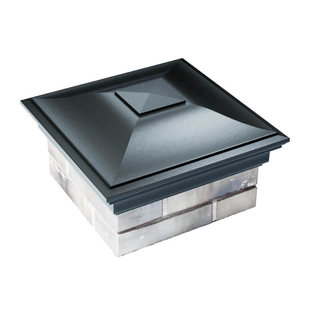 Колпак Zking Монблан Черный на столб 1.5х1.5 еврокирпича 0.7НФ (355х355мм) в Белой Калитве фото