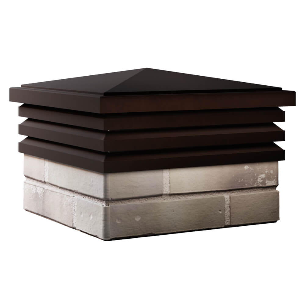 Колпак Zking Бона ХайТек Коричневый на столб 1.5х1.5 кирпича (385х385мм) в Белой Калитве фото