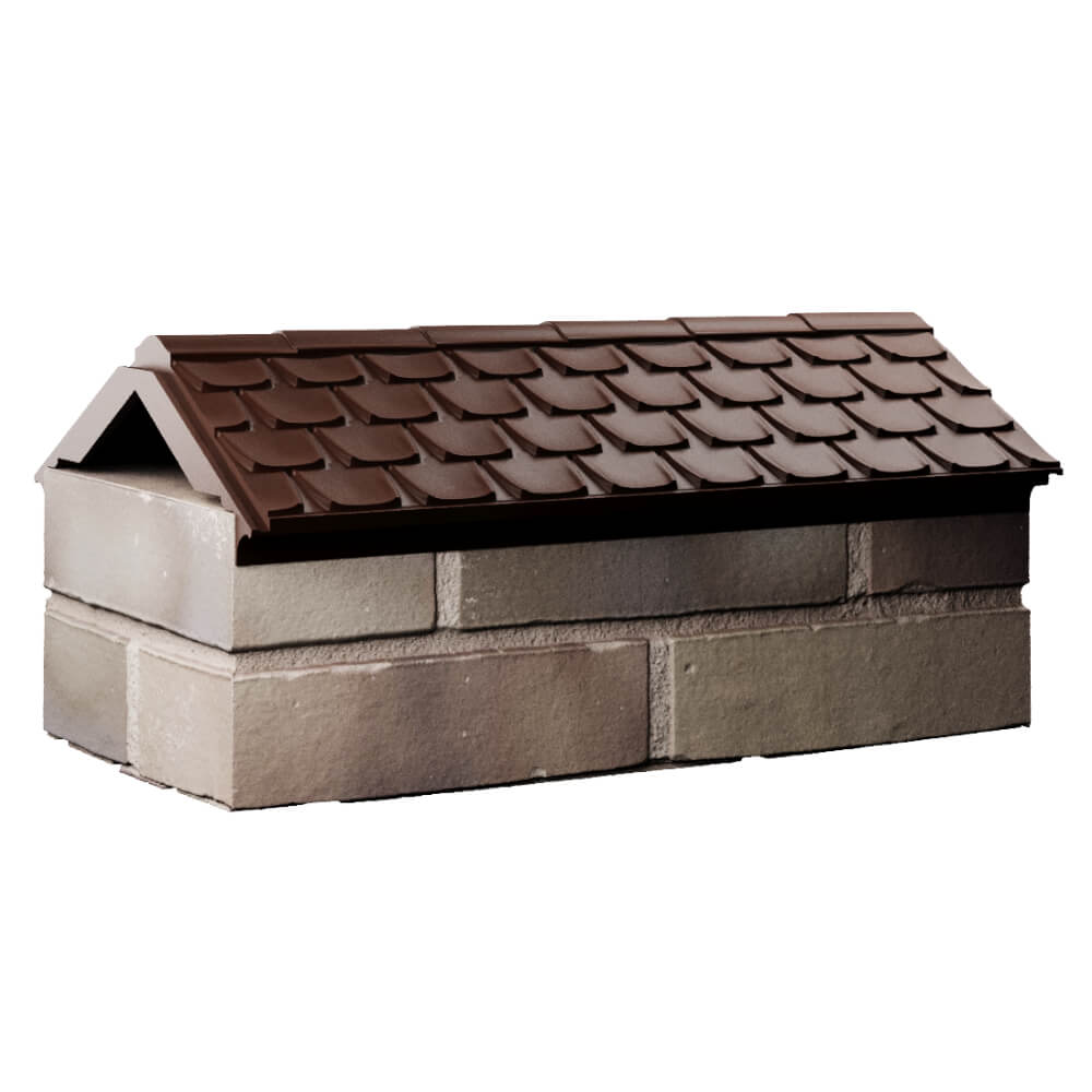 Парапет Zking Эльбрус Коричневый с посадкой на 1 кирпич (255мм) Белая Калитва фото