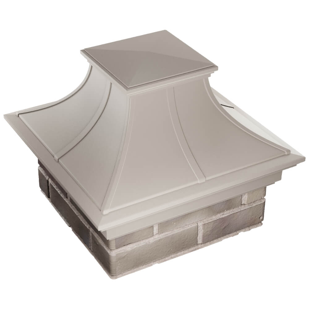 Колпак Zking Монблан Премиум Бежевый на столб 1.5х1.5 кирпича (385х385мм) в Белой Калитве фото